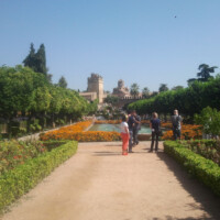 Photo de l'alcazar de Cordou au niveau du jardin