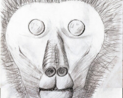 dessin d'un singe au crayon à papier