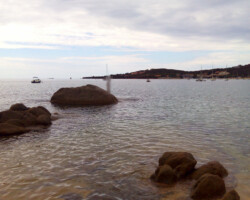 vue de la plage en Corse