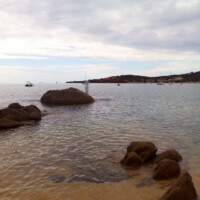 vue de la plage en Corse